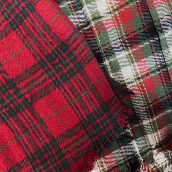 2X & 3X Red & Green Christmas Plaid Flannel / Shacket - Picture 5 of 10
